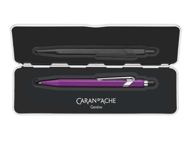 CARAN D'ACHE Stylo bille 849 Colormat-X Violet avec étui slimpack