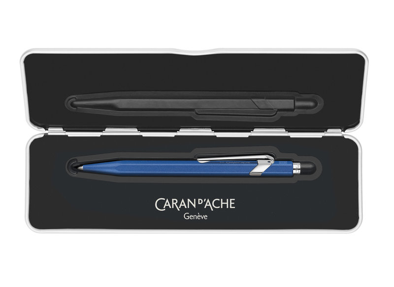 CARAN D'ACHE 849 Colormat-X Dark Blue ballpoint pen with slimpack