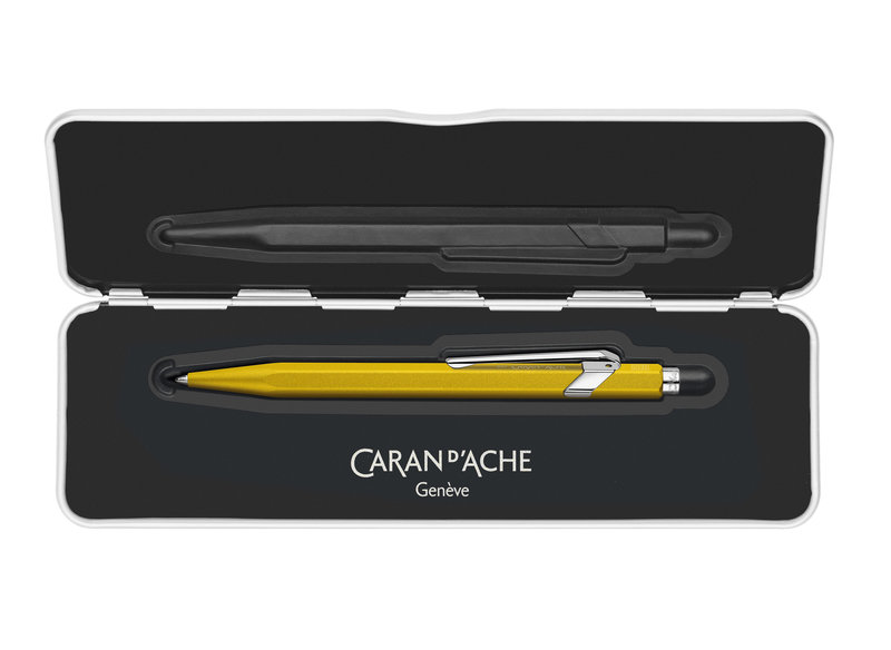 CARAN D'ACHE Stylo bille 849 Colormat-X Jaune avec étui slimpack