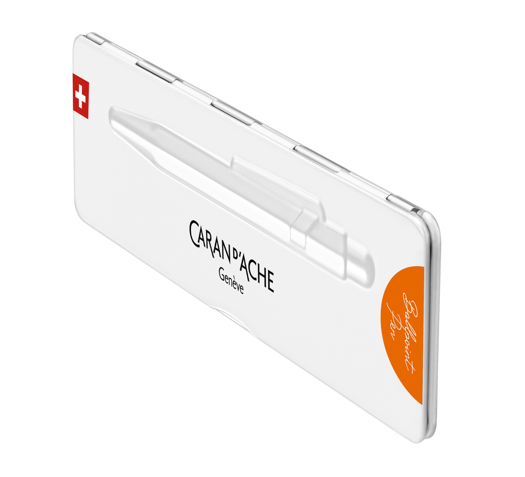 CARAN D'ACHE Stylo bille 849 Colormat-X Orange avec étui slimpack