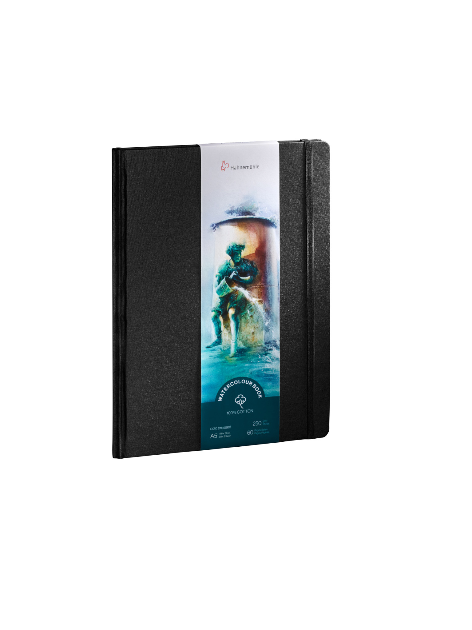 HAHNEMÜHLE Watercolour Book 100% Coton A5 portrait 250 g/m², 30feuilles