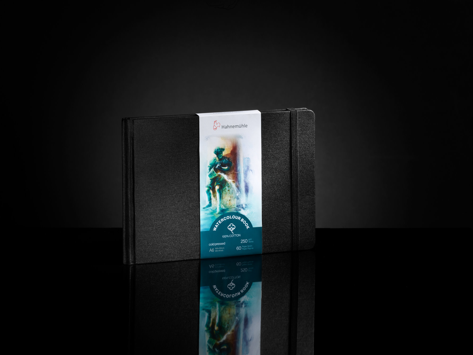 HAHNEMÜHLE Watercolour Book 100% Coton A6 paysage 250g/m²,30feuilles