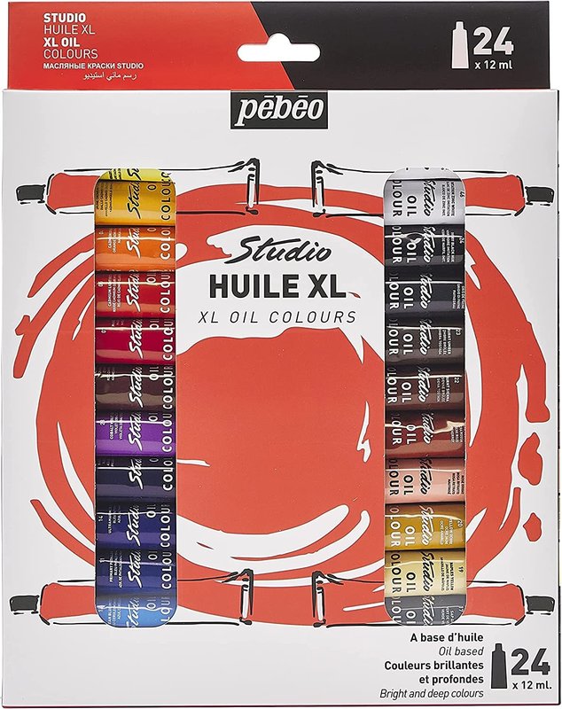 PEBEO Studio Fine Oil XL Case 24 tubes 12ml assorted