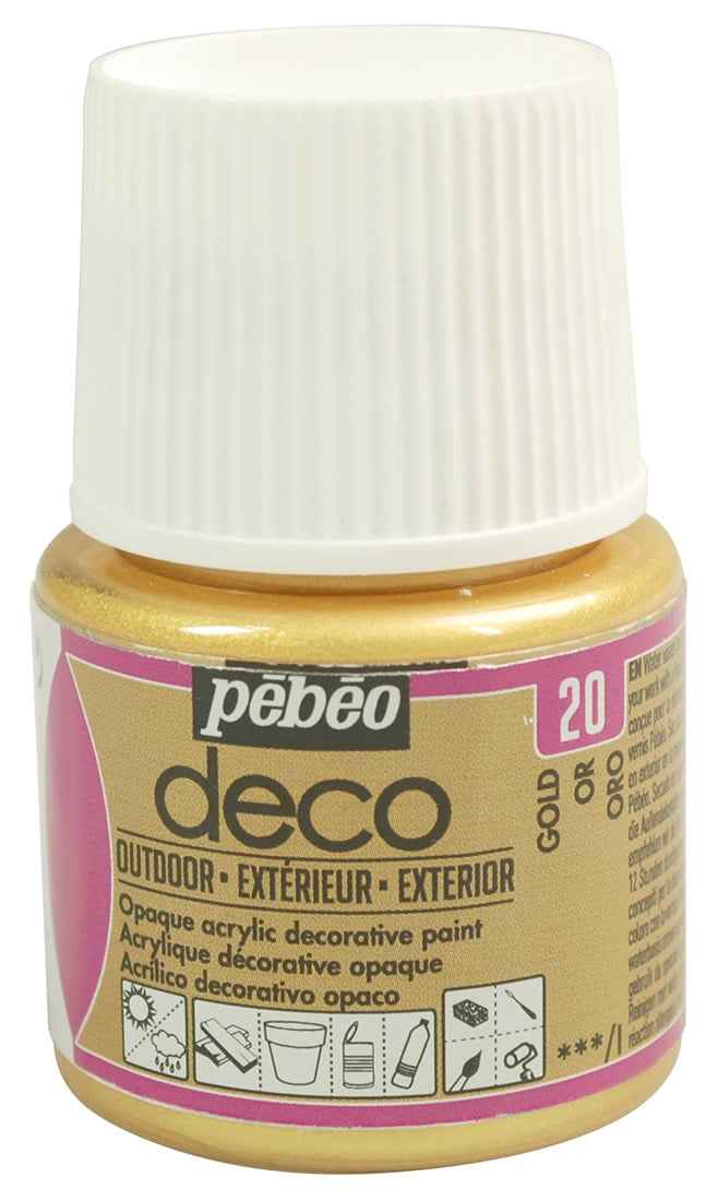 Peinture Déco extérieur - 45 mL - Or - Papeterie Michel