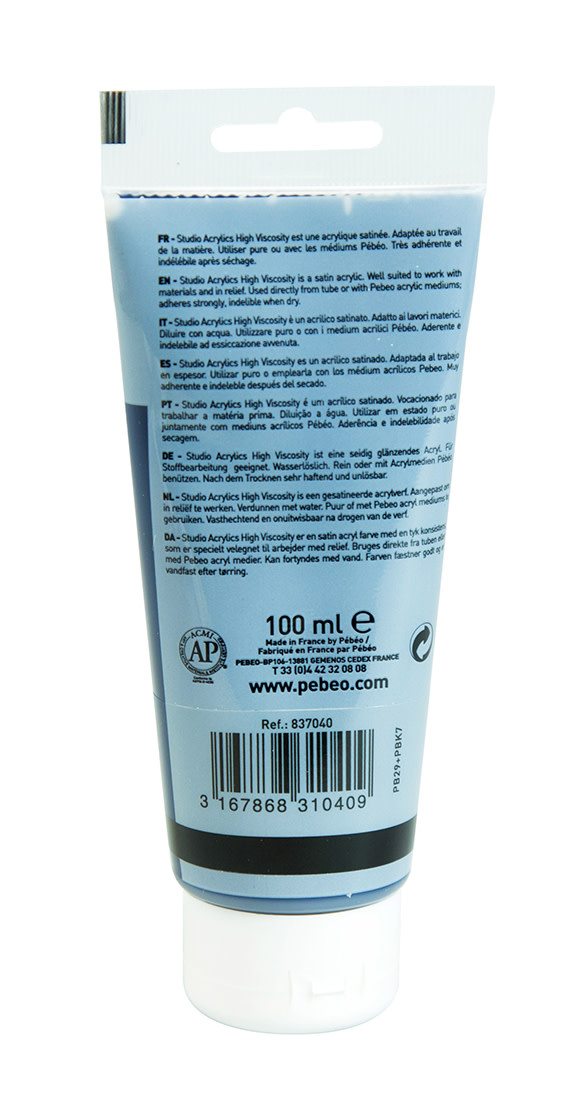 PEBEO Acrylique Fine Studio Acrylics 100 Ml Gris De Payne