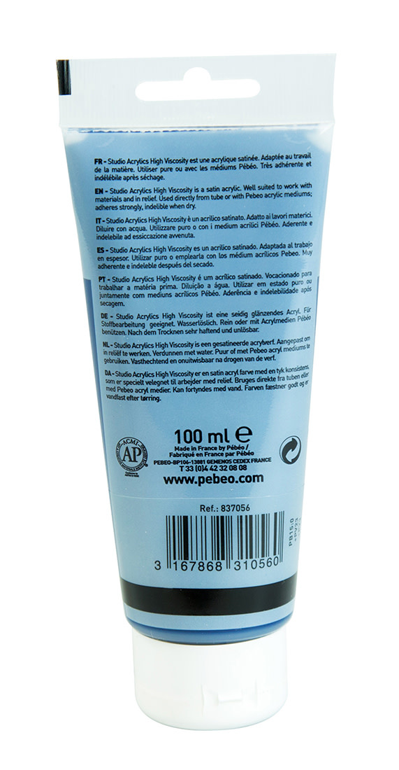PEBEO Acrylique Fine Studio Acrylics 100 Ml Bleu De Prusse Imitation