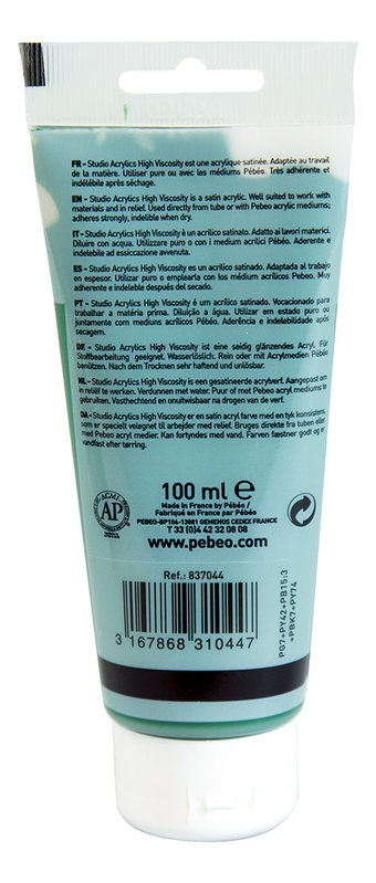 PEBEO Acrylique Fine Studio Acrylics 100 Ml Vert De Hooker