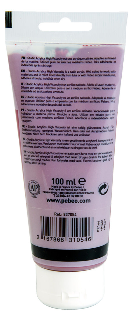 PEBEO Acrylique Fine Studio Acrylics 100 Ml Cramoisi D' Alizarine