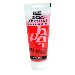 PEBEO Acrylique Fine Studio Acrylics 100 Ml Rouge Cadmium Foncé Imitation