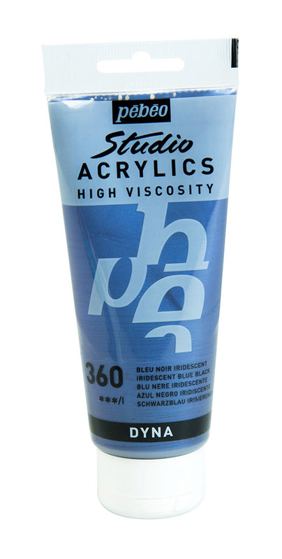 PEBEO Acrylique Fine Studio Acrylics 100 Ml Bleu Noir Iridescent