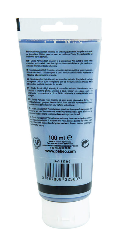 PEBEO Acrylique Fine Studio Acrylics 100 Ml Bleu Noir Iridescent