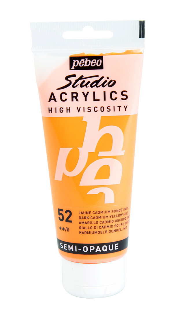 PEBEO Acrylique Fine Studio Acrylics 100 Ml Jaune Cadmium Foncé Imitation