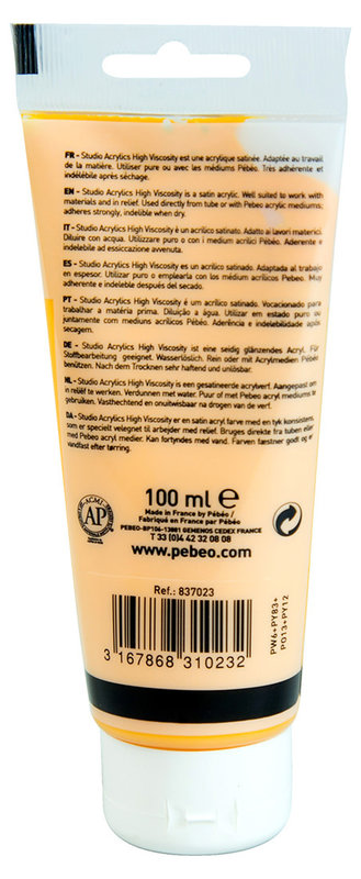 PEBEO Studio Acrylic 100ml Cadium Yellow medium imitation