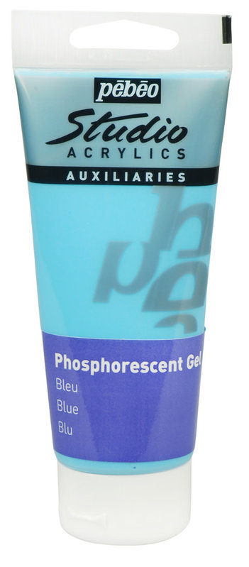 PEBEO Studio Acrylics 100 Ml Gel Phosphorescent Bleu