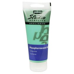 PEBEO Studio Acrylics 100 Ml Gel Phosphorescent Turquoise