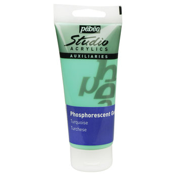 PEBEO Studio Acrylics 100 Ml Gel Phosphorescent Turquoise