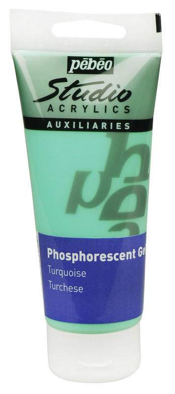 PEBEO Studio Acrylics 100 Ml Gel Phosphorescent Turquoise