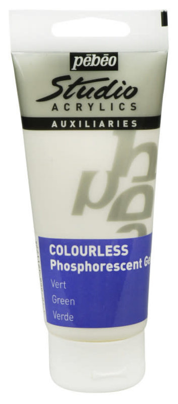 PEBEO Studio Acrylics 100 Ml Gel Phosphorescent Non-Teinté Vert