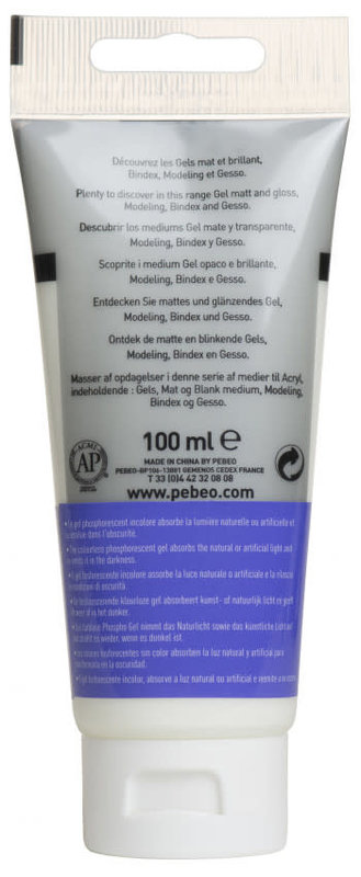 PEBEO Studio Acrylic 100 ml green phosphorescent gel