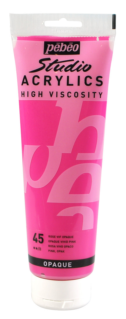 PEBEO Acrylique Fine Studio Acrylics 250 Ml Rose Vif Opaque