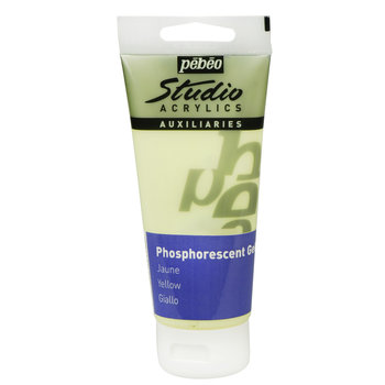 PEBEO Studio Acrylics 100 Ml Gel Phosphorescent Jaune