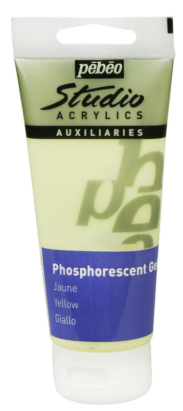 PEBEO Studio Acrylics 100 Ml Gel Phosphorescent Jaune