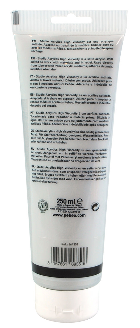 PEBEO Acrylique Fine Studio Acrylics 250 Ml Argent