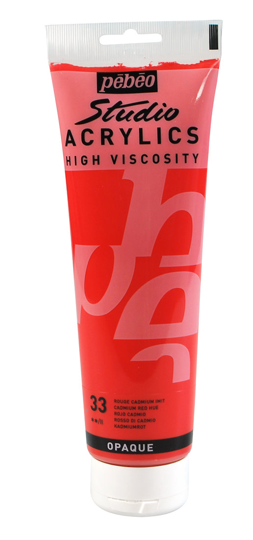 PEBEO Acrylique Fine Studio Acrylics 250 Ml Rouge Cadmium Imitation
