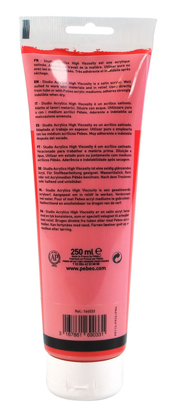 PEBEO Studio Acrylic 250ml Cadium Red imitation