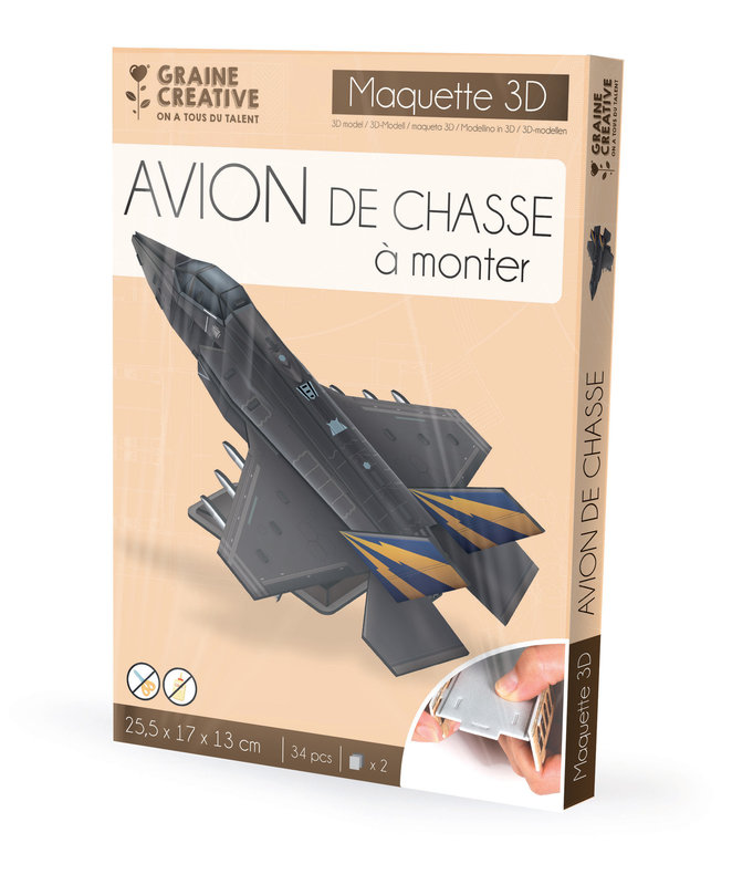 GRAINE CREATIVE Maquette 3D Mousse Avion F35