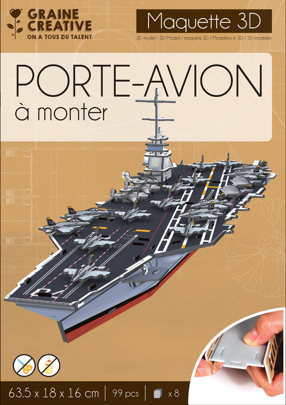 GRAINE CREATIVE Aircraft Carrier Model Puzzle