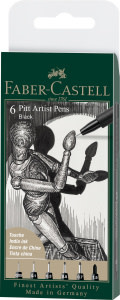 FABER CASTELL Feutre Pitt Artist Pen noir pochette 6x