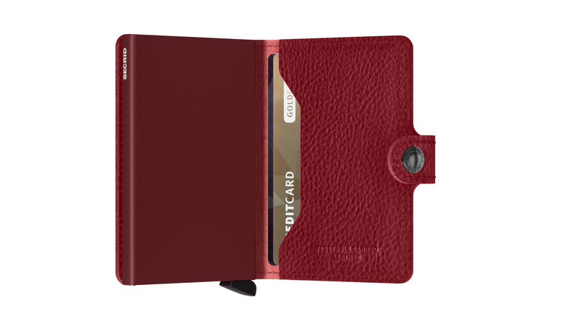 SECRID Miniwallet Vegetable Tanned Rosso-Bordeaux