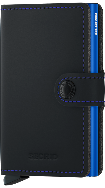SECRID Miniwallet Matte Black & Blue
