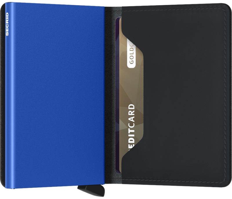 SECRID Miniwallet Matte Black & Blue