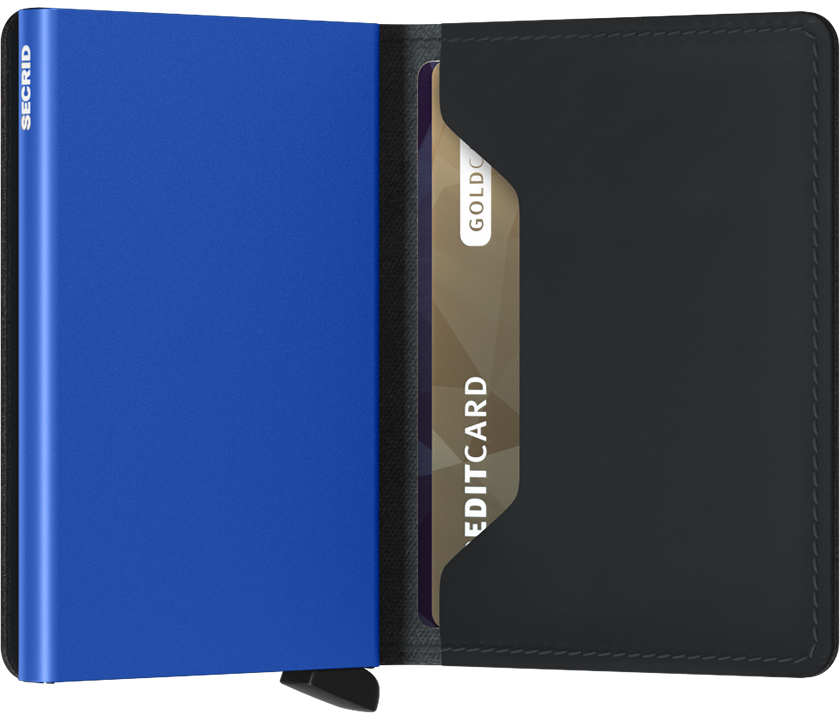 SECRID Miniwallet Matte Black & Blue