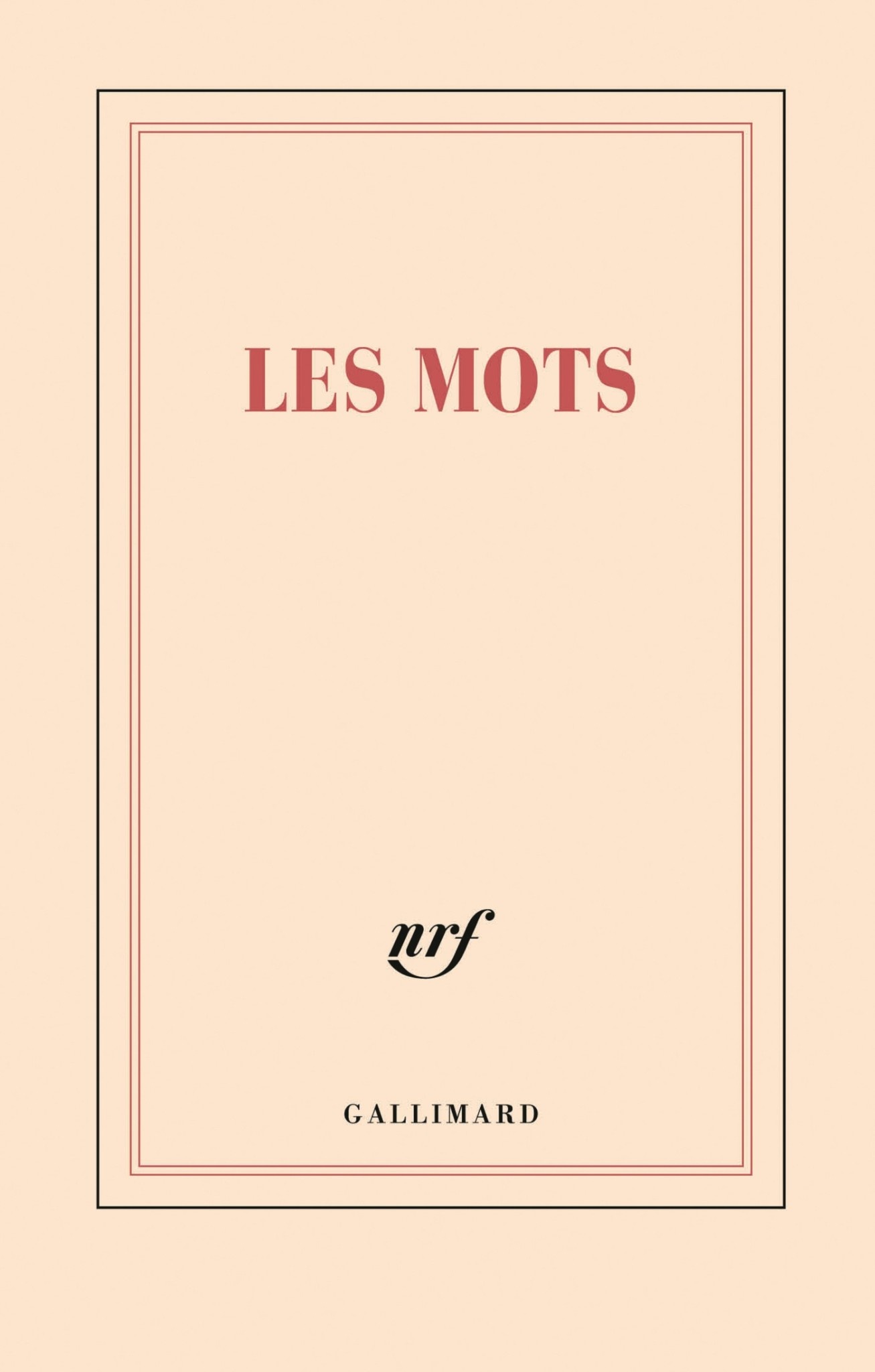GALLIMARD Carnet - Les mots