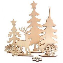 GRAINE CREATIVE Decor Forêt De Noël A Monter 175X225 Mm