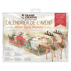 GRAINE CREATIVE Calendrier De L'Avent Traineau De Noël