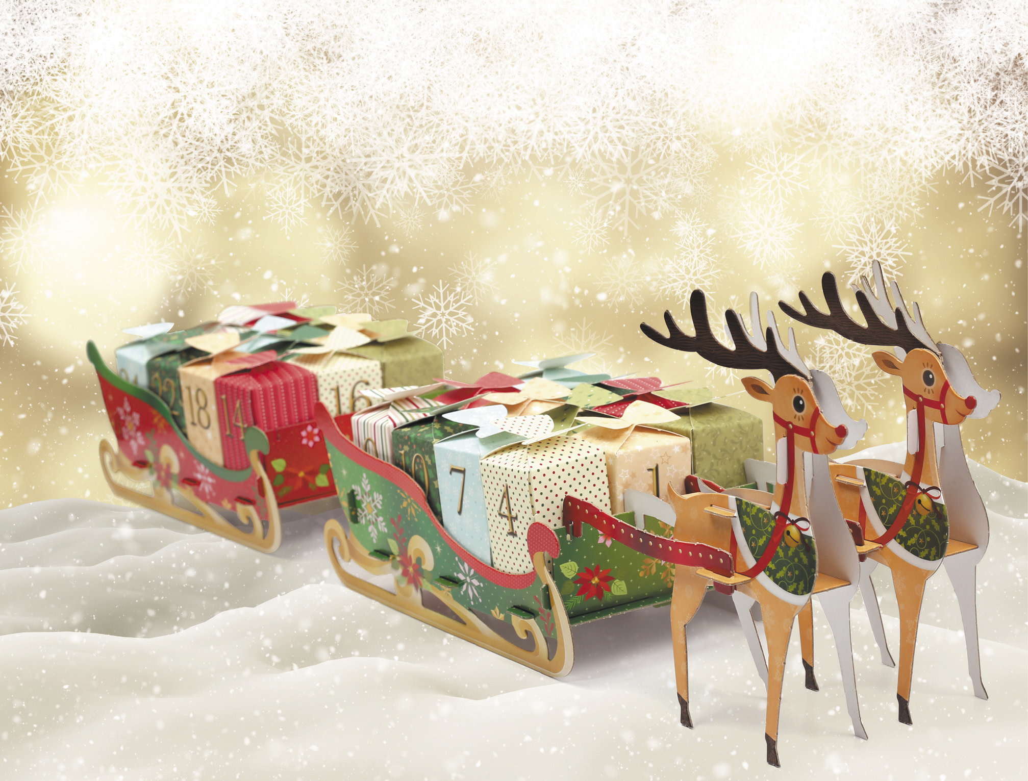 GRAINE CREATIVE Calendrier De L'Avent Traineau De Noël