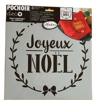 ALADINE Pochoir Déco Couronne Joyeux Noël