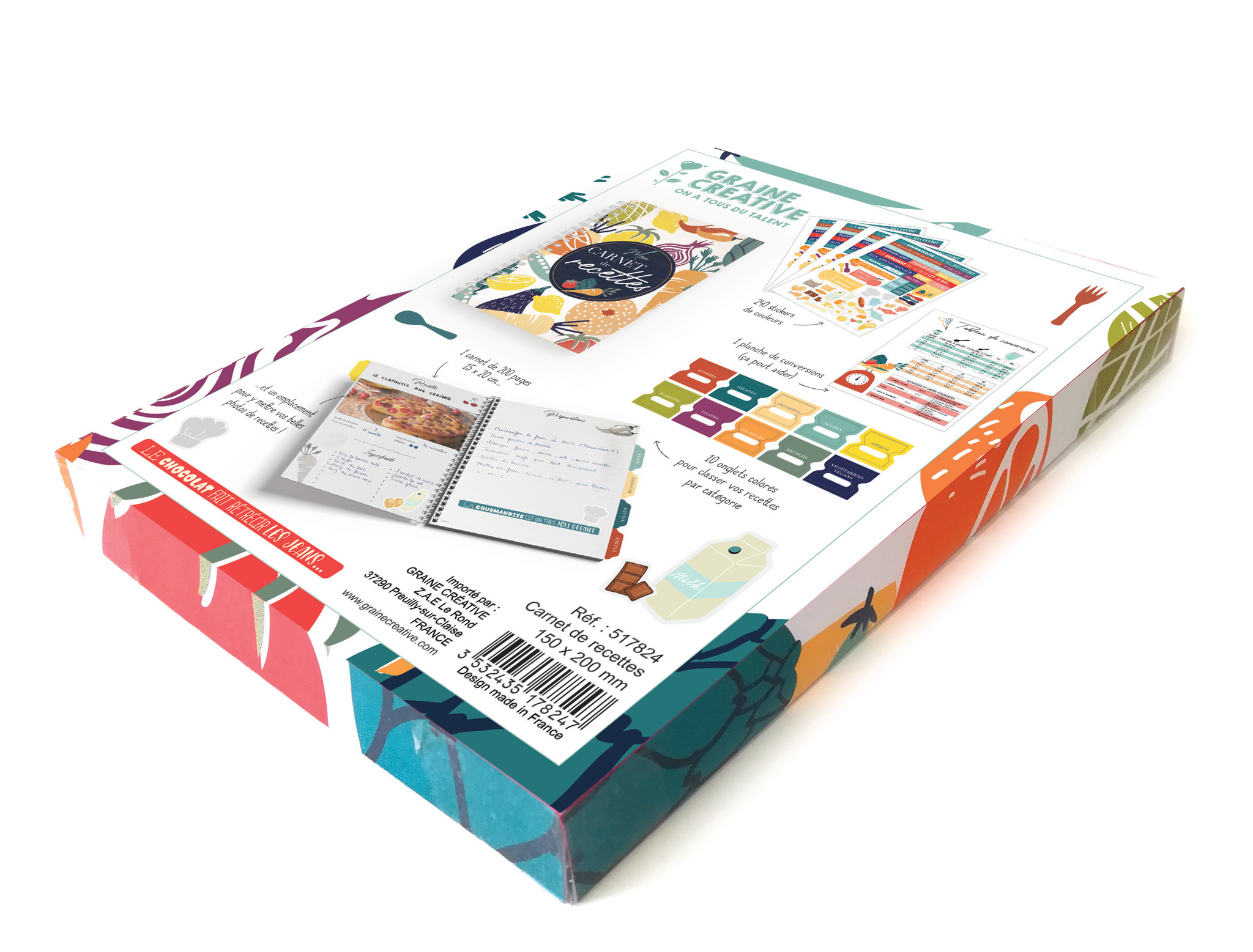 Kit carnet de recettes 'Graine créative' - La Fourmi creative