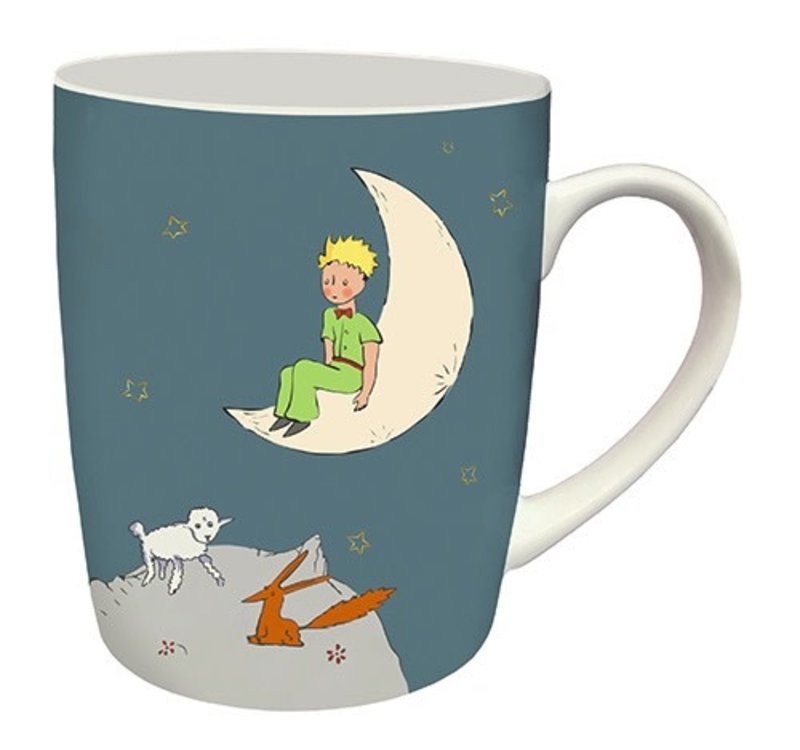 KIUB Mug arrondi 340 ML + Boite ouverte Le Petit Prince et la Lune