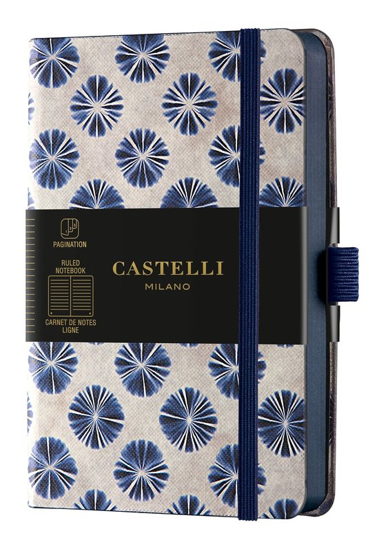 CASTELLI Carnet Shibori poche ligné flowers.