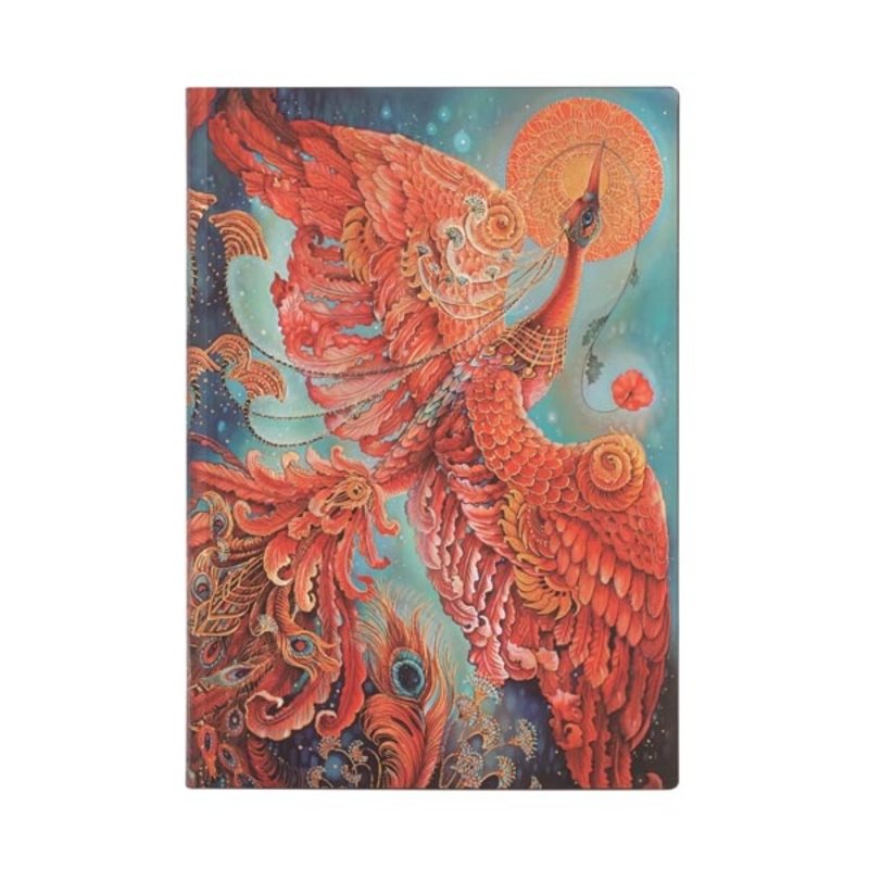 PAPERBLANKS Carnets Flexis À Couverture Souple Oiseau de Feu Midi Ligné