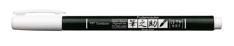 TOMBOW Feutre Brush Fudenosuke Pastel Blanc