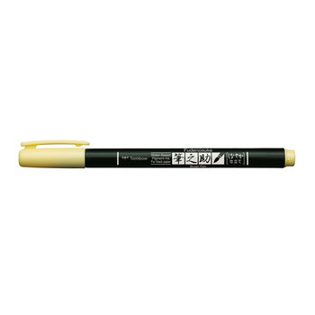 TOMBOW Feutre brush Fudenosuke, pointe souple, jaune pastel