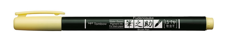 TOMBOW Feutre Brush Fudenosuke Pastel Jaune Pale