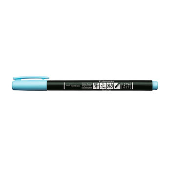 TOMBOW Feutre brush Fudenosuke, pointe souple, bleu pastel