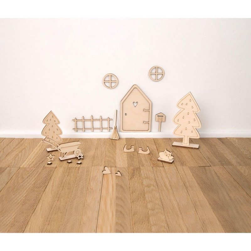 RAYHER Porte en bois Lutin Tomte,FSC Mix Credit, nature, 15cm, en 24 pces, sct.-LS 1kit